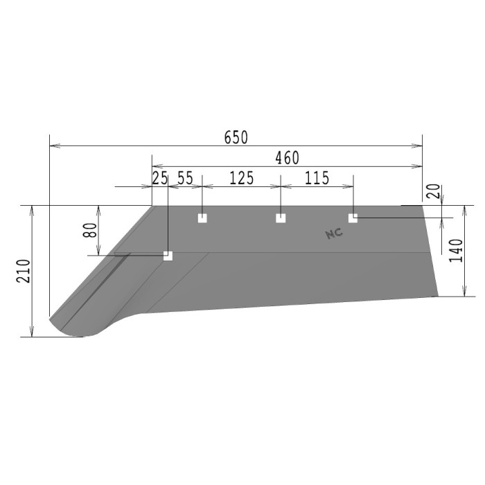 Vomeri per aratro Moro BG  TN 46 cm