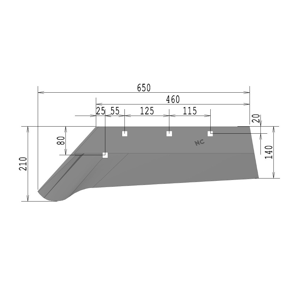 Vomeri per aratro Moro BG  TN 46 cm