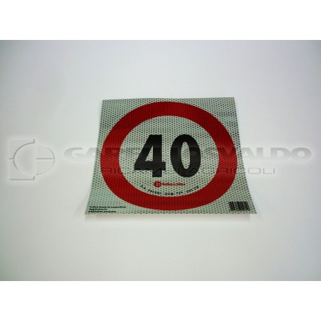 Disco adesivo limite velocità 40