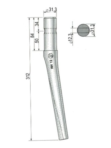 Dente Feraboli cilindrico Ø 31,3
